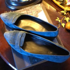 Vaneli blue suede flats
